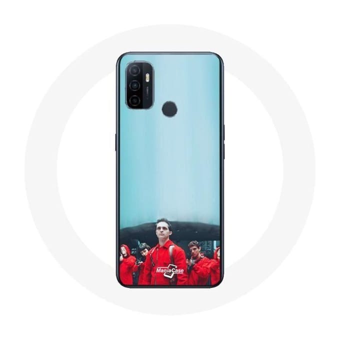 Oppo A53 Case La casa de papel Berlin Rio en Tokyo Blue Background