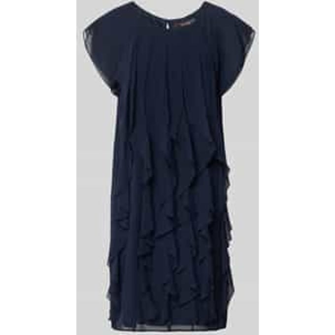 relaxed fit mini-jurk met allover met ruches
