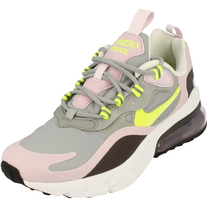 Nike Air Max 270 React Gs Bq3 Grijze Sneakers