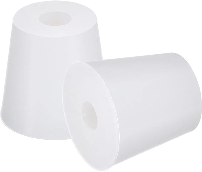 2 Stuks Universele Siliconen Rubberen Stopper met Gat voor Afsluiting