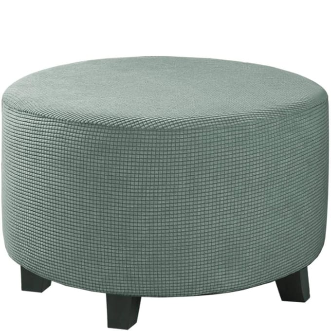 Jacquard Ottoman Hoes Stretch Ottoman Sliphoes Ronde Ottoman Opberghoes Opvouwbare Krukhoezen Meubelbeschermer Hoes M