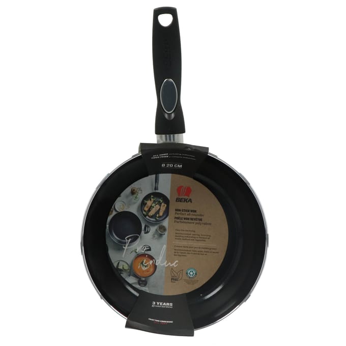 Beka Pro Induc Wokpan - Ø 20 cm - Keramische antikleeflaag - PFAS-vrij - Geschikt voor inductie - Zwart