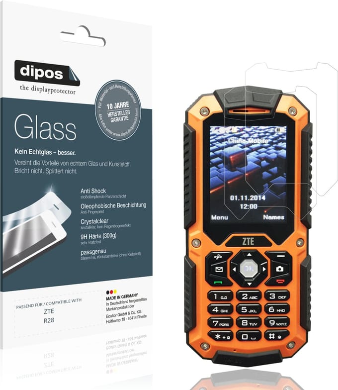 dipos – 2x Pantserfolie geschikt voor ZTE R28 | 9H Screenprotector