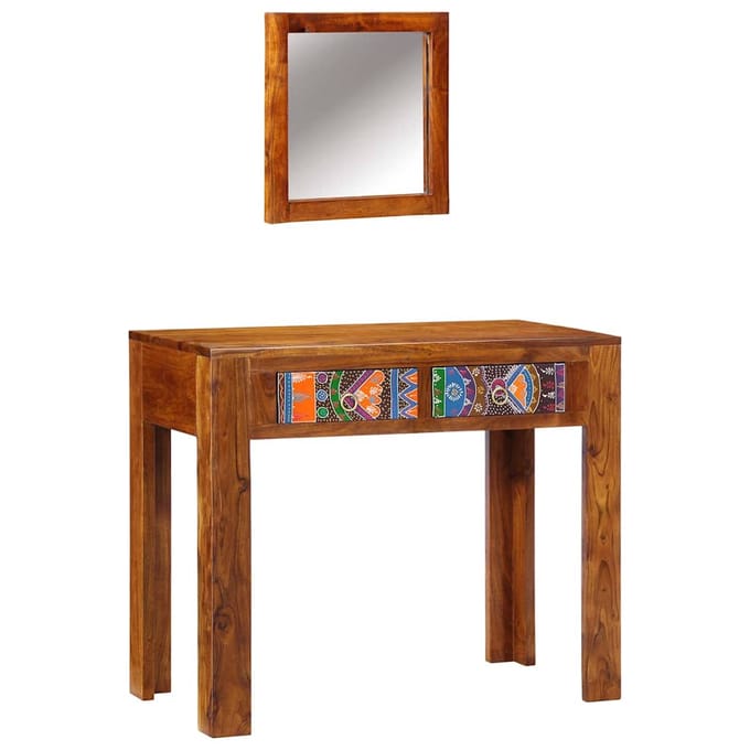 vidaXL - Kaptafel - Bruin - 90 - x - 45 - x - 75 - cm - Massief - Acacia - Hout