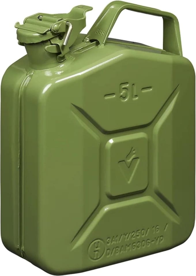 ProPlus Jerrycan - 5 liter - metaal - groen - UN- en TÜV/GS-gekeurd