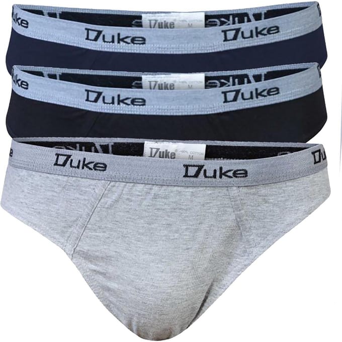 Slip Homme Duke D555 London Kingsize (Lot de 3) 8XL noir/gris