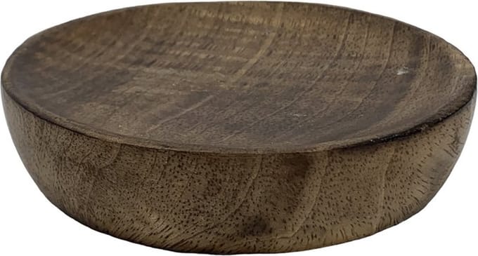 Houten Tray Schaal Zeepbakje Rond - Ø10 cm - Hoogte 2cm