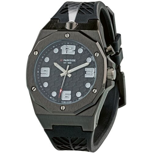 PARKSIDE Horloge Fan Edition, met geïntegreerd licht. (Zwart)