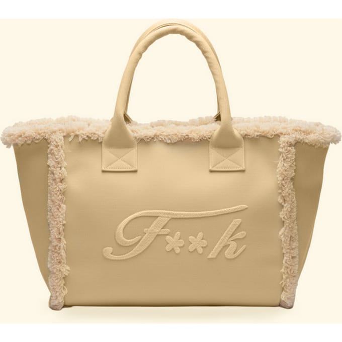 vrouw handtas beige
