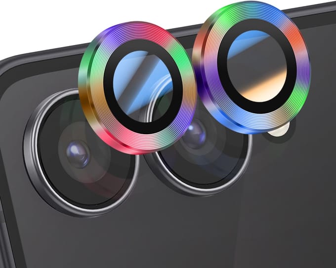 ENKAY, Lens Protector geschikt voor Galaxy Z Flip 7 - Double Lens, Meerkleurig