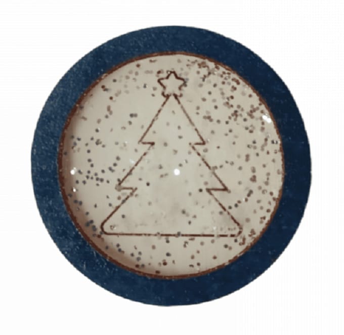 NEEDLEMINDER HOUT - KERSTBOOM - met glitter