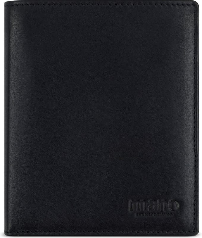 mano Don Andrea Portemonnee RFID-bescherming Leer 10 cm - Jongens - Staand formaat - schwarz