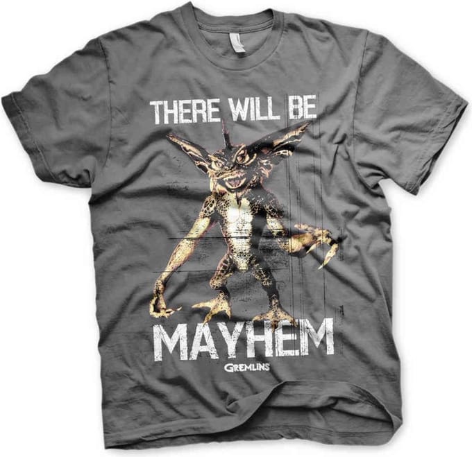 Gremlins Heren Tshirt -S- There Will Be Mayhem Grijs