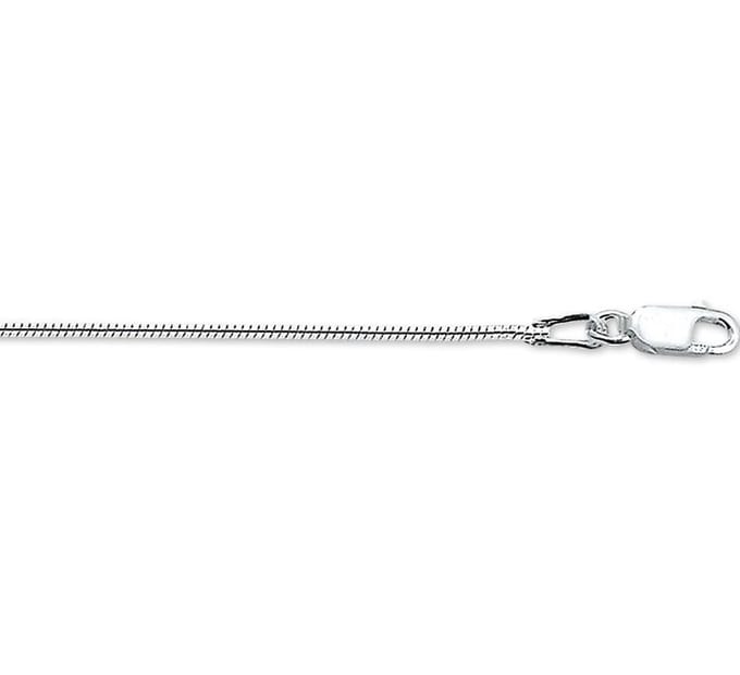 YO&NO - Ketting - Zilver - Slang rond -  1,2 mm -  41 + 4 cm - Zilver 925