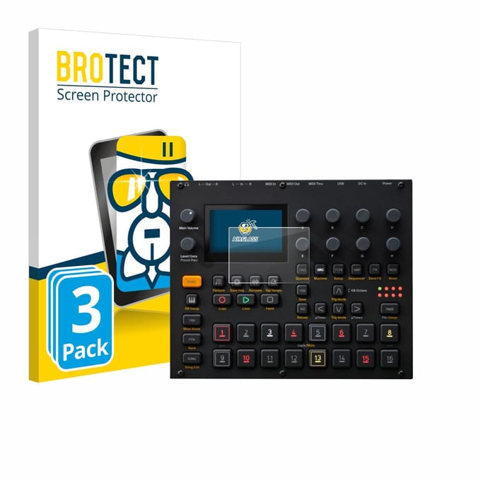 Screenprotector 3 Stuks voor Elektron Digitakt II Beschermglas transparant