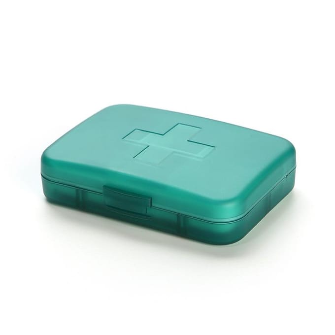 Pillendoos Organizer Container voor Tabletten Reis Kleine Tablet Doos Tarwestro Medicijn Container Organizer Dozen geel