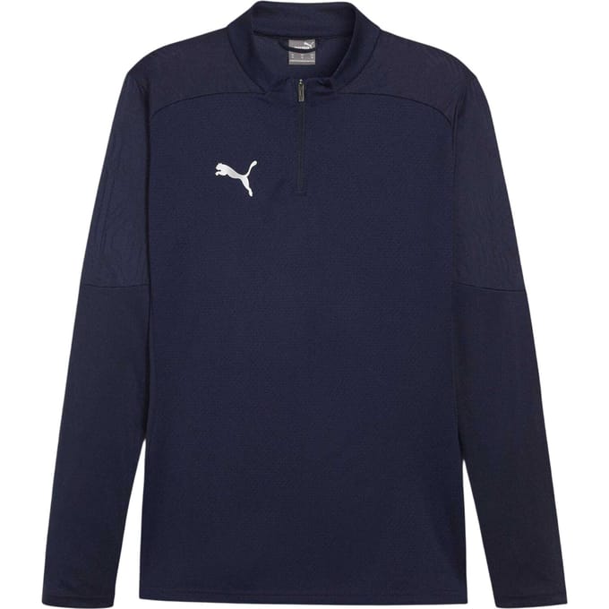 Puma Heren Team Final trainingsfleece met kwartritssluiting (Marine)