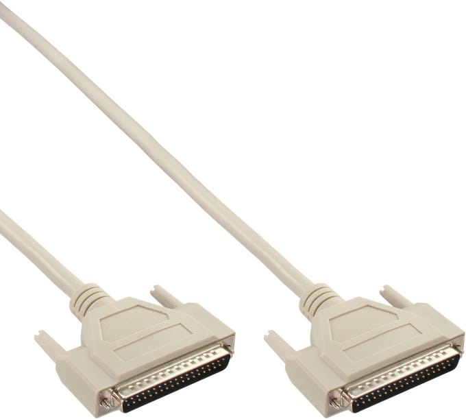 InLine® Seriële kabel, 37-pin male / male, gegoten, 1:1 bezet, 1m