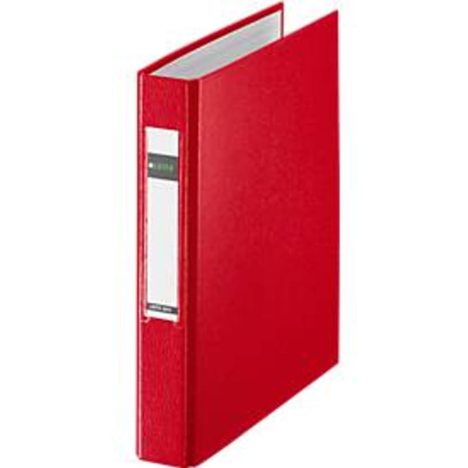LEITZ ringband Standaard, DIN A5, rood, rug 37 mm, 2-rings D-mechaniek