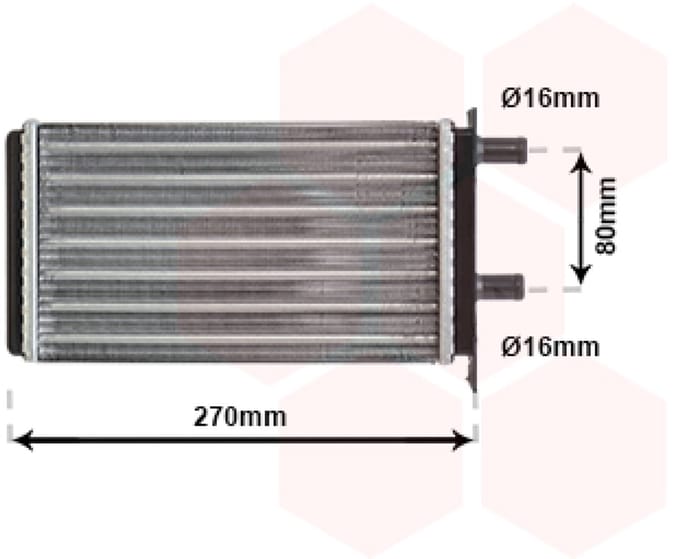 Van Wezel - KACHEL RADIATEUR VOOR LANCIA Y10 1985-1995 76140690
