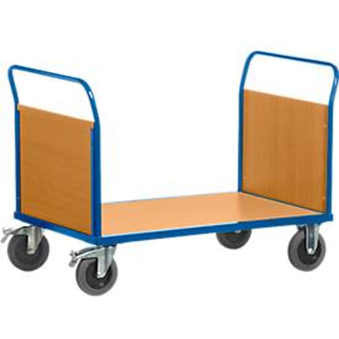 Plateauwagen met 2 wanden, 1000x700 mm