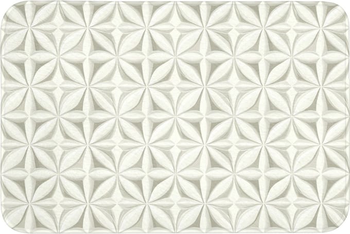 Badmat 90x60 cm - Antislip - Abstract - Structuur - Grijs - Wit - Badmatten voor badkamer - Badkamermat - Douchemat - Badkamer mat