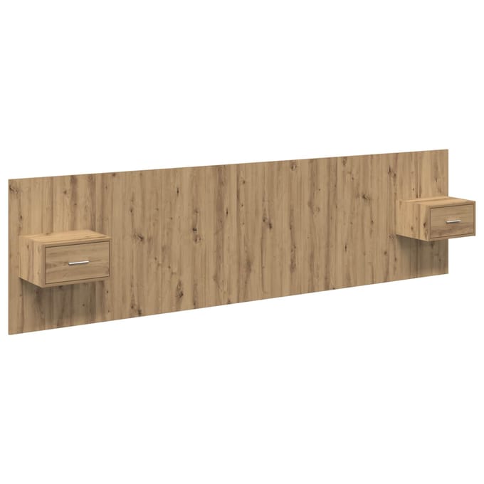vidaXL - Hoofdeinde - Met - Kast - 3 - st - Artisan - Eiken - Bewerkt - hout