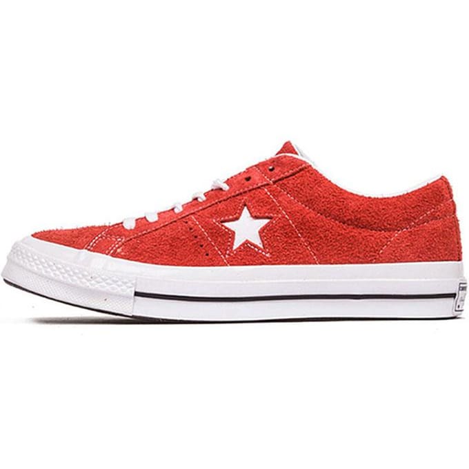 Converse Ox One Star 'Cuir Daim Rouge' 158434C 45 red