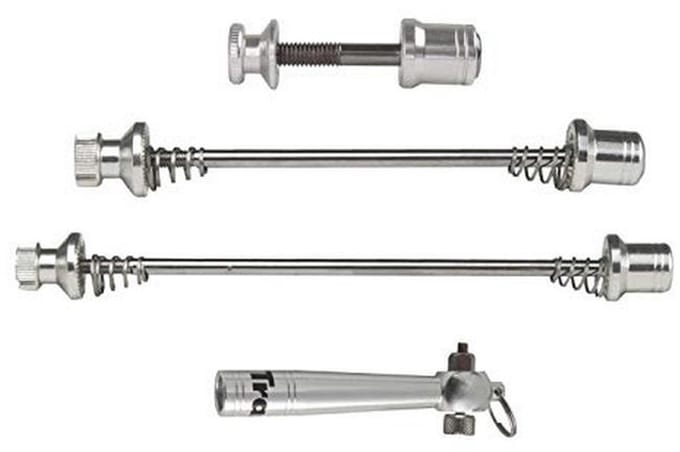 Quick Release Beveiligingsskewer Set voor Fietsen - Zilver