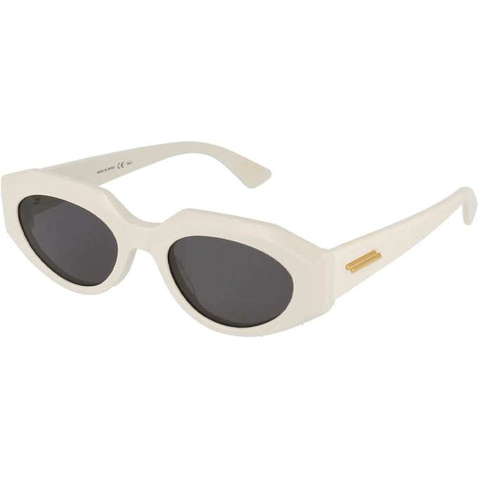 Bottega Veneta Mode Lunettes de Soleil Décontractées Blanc Oeil de Chat Lunettes de Soleil Unisexes BV1031S003 White,52 white