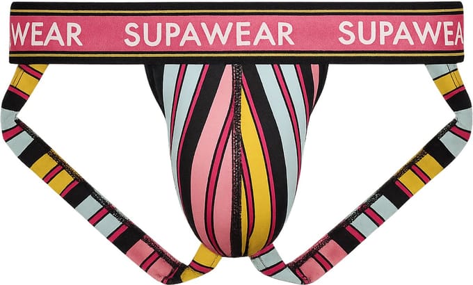 SUPAWEAR Sprint Jockstrap Stripes - MAAT M - Heren Ondergoed - Jockstrap voor Man - Mannen Jock