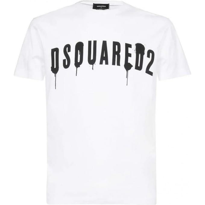 DSQUARED2 heren t-shirt wit / zwart - Maat: XL white