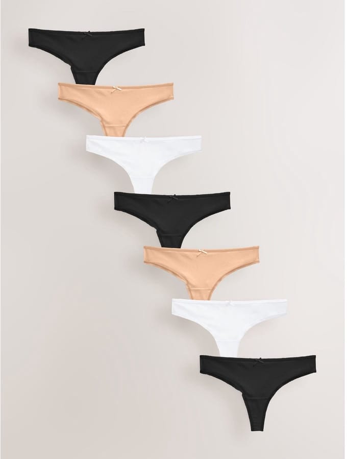 Next - Dames - Set van 7 slipjes van microvezels - Zwart