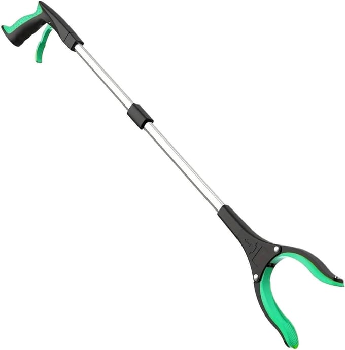 Vuilnisraper Grijper - Opvouwbare Reacher Tool - Afval Oprapen - Groot Bereik - 81 cm - Groen