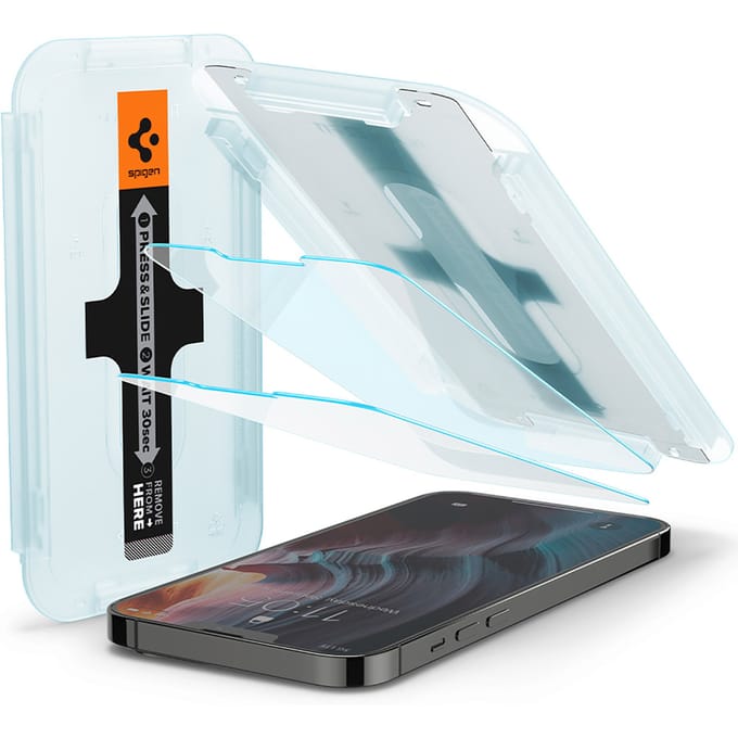 Spigen GLAStR EZ Fit Screenprotector 2 Pack + Applicator voor de Apple iPhone 13 Pro Max