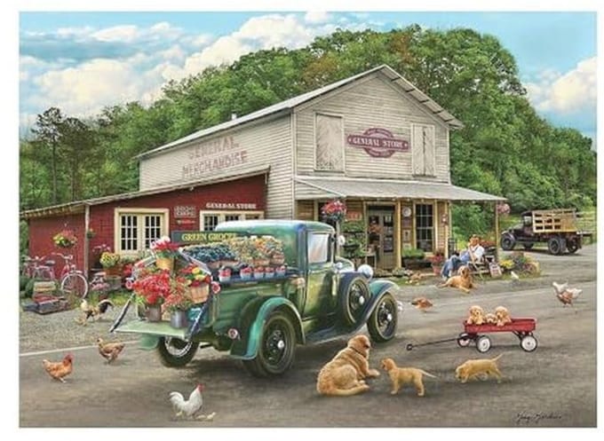 1000 stukjes puzzel, Algemeen Winkeltje, met patroon poster