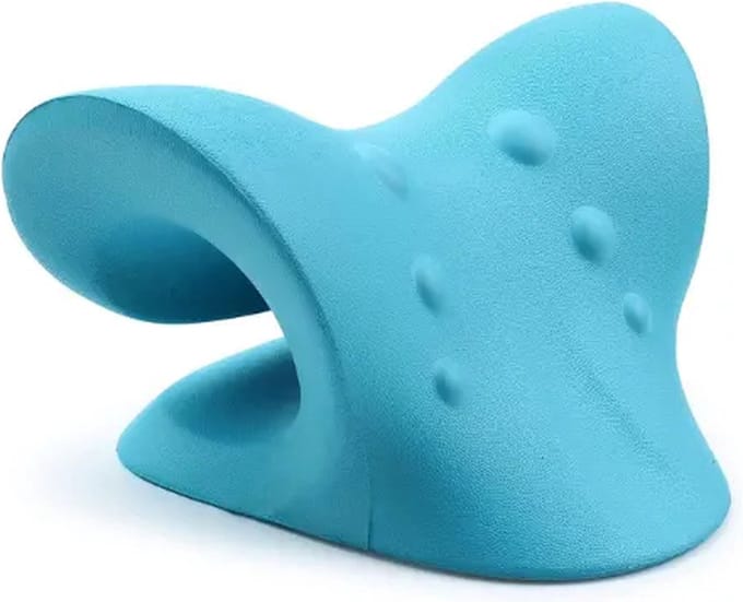 Solfit - Nekmassage Apparaat - Massage Kussen - Nekstretcher - Nekmassage Kussen - Blauw - NECKSTRECH