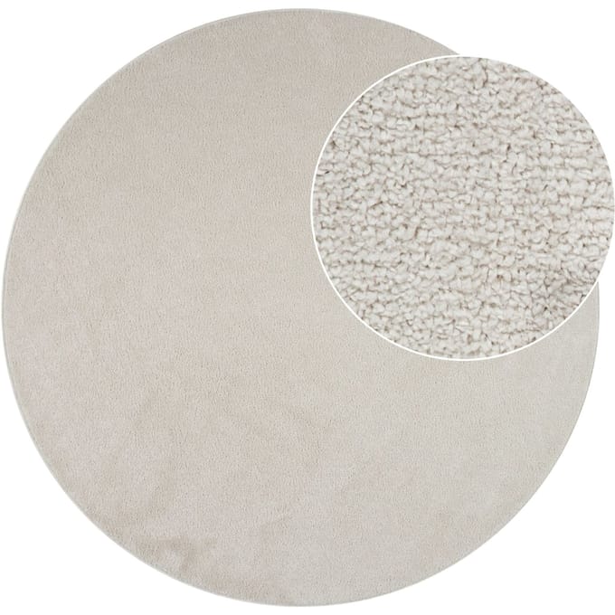Tapijt Portivo crème 120 cm rond