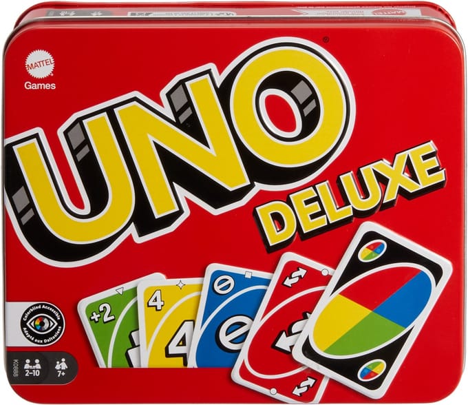 Mattel UNO Deluxe in blik Bord- & kaartspellen Bordspellen