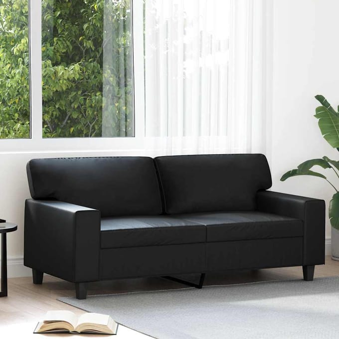 vidaXL - Tweezitsbank - 140 - cm - kunstleer - zwart