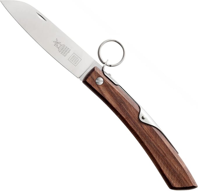 Robert Herder IBEX – Zakmes – Inklapbaar – Lemmet 120 mm – Carbonstaal – Heft Zwart Walnotenhout