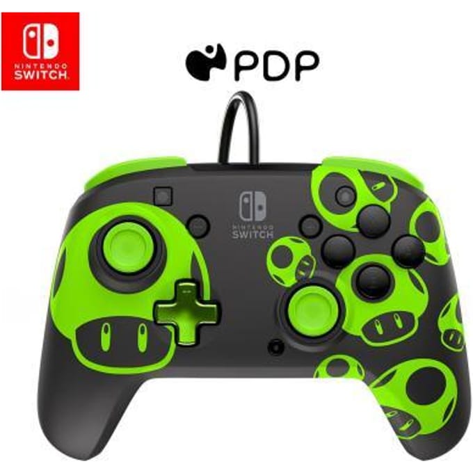PDP Rematch Bekabeld Controller - 1Up Glow In The Dark - Wired Controller - Nintendo Switch