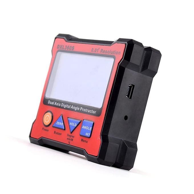 DXL360S Digitale Hoekmeter met Dubbele As en 5-Zijdige Magnetische Basis Hoge-precisie Dubbele-as glossy PET + spray PEI gray