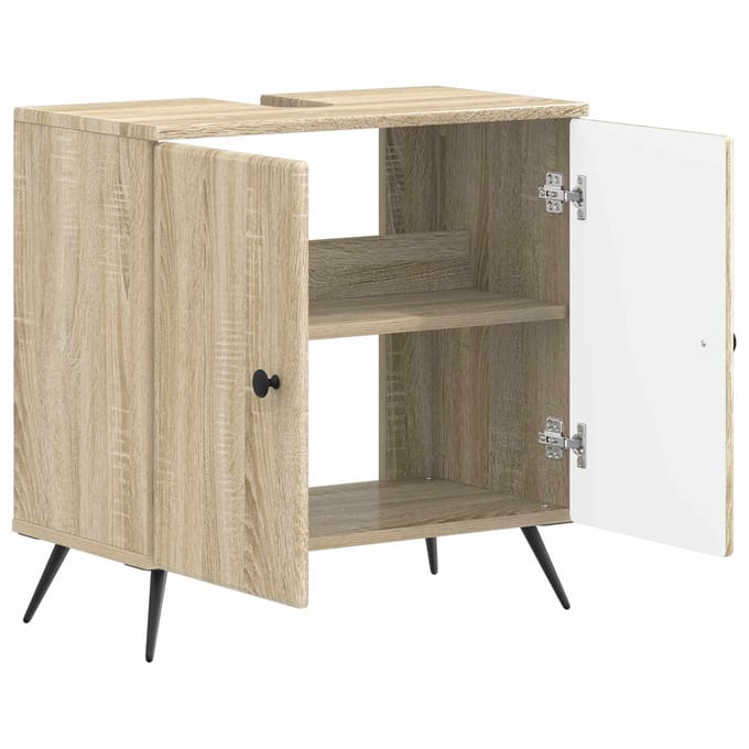 vidaXL - Wastafel - kabinet - voor - de - badkamer - BREDA - Sonoma - Eiken