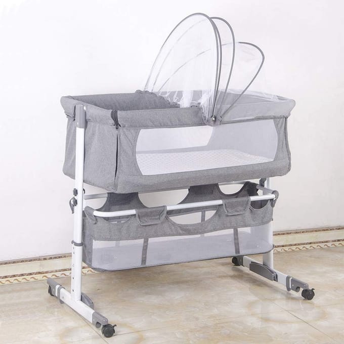 Multifunctioneel Babybed met Matras en Schommelmodus – Inklapbaar, Verstelbaar en Draagbaar (0-6 maanden)