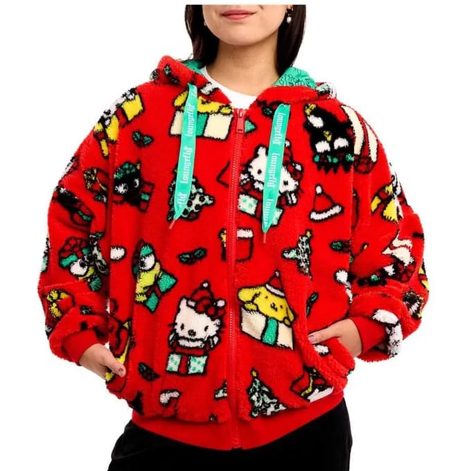 Loungefly Hello Kitty by Loungefly hooded jacket Winter Wonderland Size M Sweaters