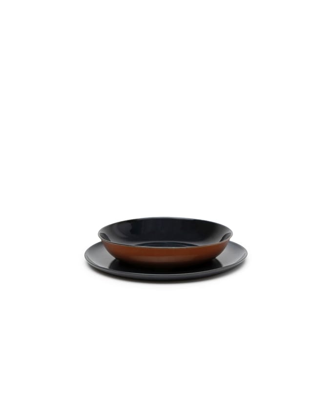 Serax Anita Le Grelle Serveerschaal - S - D17,5x3 cm - Dark blue/rust
