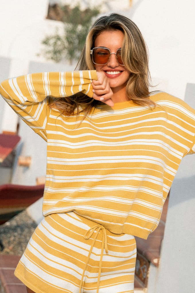 First Take Striped Sweater