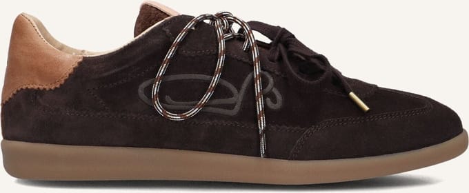 Fred De La Bretoniere - PEPPER SIGN Sneaker Suede Dark Brown - Maat 41