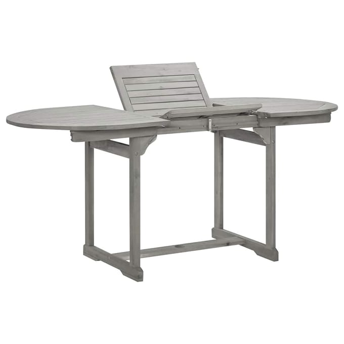 vidaXL - Tuintafel - (120-170)x80x75 - cm - massief - acaciahout